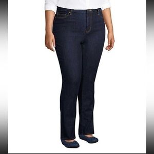 lands end mid rise slim straight legs women’s jeans /22W(3XL)